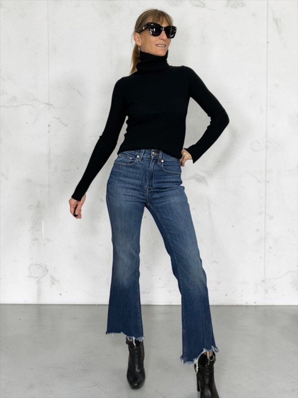 Nili Lotan Myla Cashmere Turtleneck Sweater XS Black Ribbed Quiet Luxury